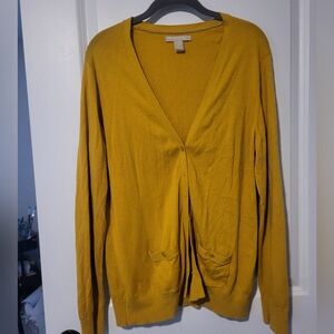 Banana Republic Women's Yellow Cardigan Sweater